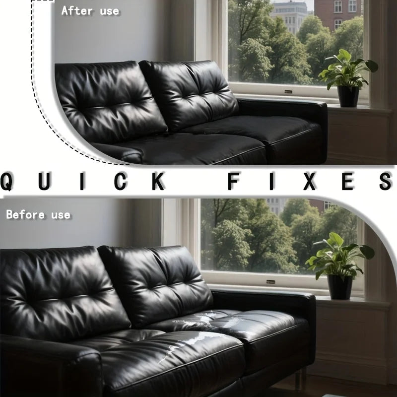 Large PU Leather Repair Patch Roll - Self-Adhesive Faux Leather Repair Tape for Sofa, Car & EV Seats