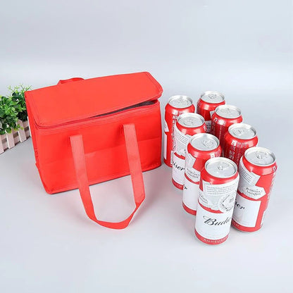 Portable Insulated Lunch Cooler Bag – Folding Thermal Picnic Tote, Ice Pack Food & Drink Carrier, Beer Delivery Bag