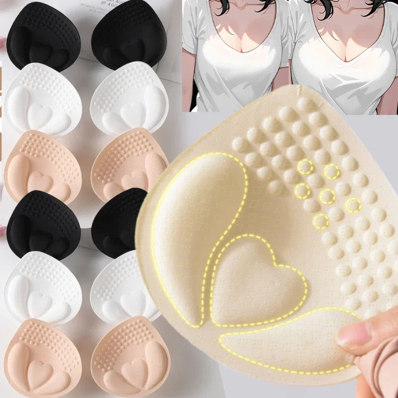 3D Removable Push-Up Bra Pads — Women’s Breathable Sponge Inserts for Underwear, Swimsuits & Breast Lift