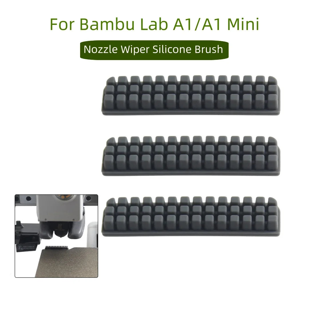 Nozzle Brush for Bambu Lab A1 – Silicone Wiper Brush & Hotbed Scrubber Cleaning Tool for 3D Printer Accessories