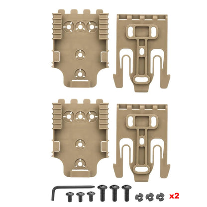 Tactical QLS Locking System Kit - QLS 19 Receiver & QLS 22 Fork Adapter for Pistol Holsters, Belts, Shooting & Airsoft Gear