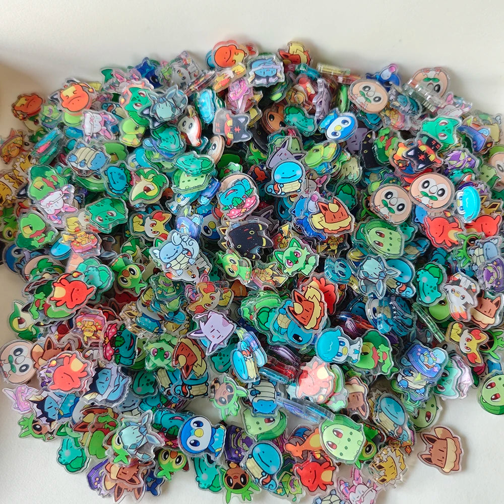50PCS Pokémon Resin DIY Accessories - Cute Kawaii Phone Case Charms, Decorative Patches & Craft Embellishments