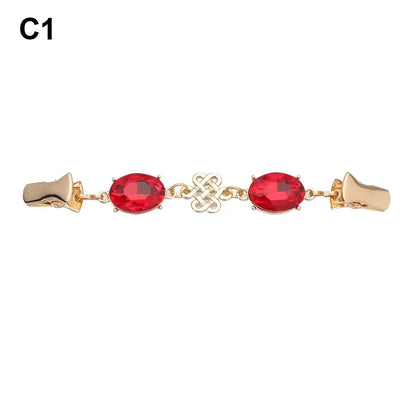 Retro Rhinestone Sweater Shawl Clasp - Antique Flower Duck Mouth Clothing Pin For Cardigans And Shirts