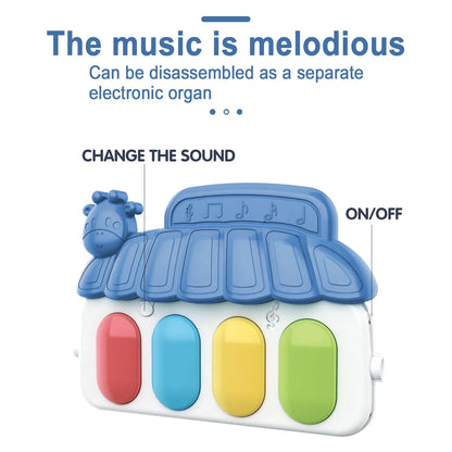 Children’s Pedal Piano — Early Education Music Toy with Light-Up Crawling Mat for Baby Music & Fitness