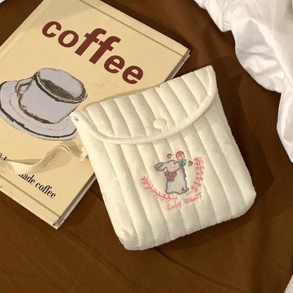 Cute Menstrual Product Storage Bag - Portable Mini Sanitary Napkin & Tampon Organizer for Travel and School