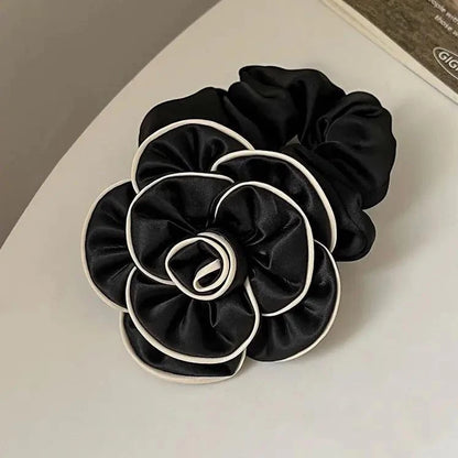Elegant Camellia Hair Tie - High-Elastic Fashion Hair Band for Buns & Ponytails