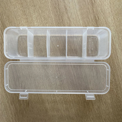 Plastic Jewelry & Hair Accessories Organizer – 5-Compartment Storage Box for Desktop, Cables & Miscellaneous Items