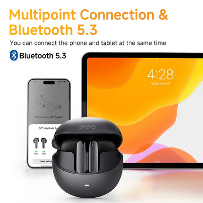 QCY HT10 AilyBuds Pro+ ANC Earbuds - Bluetooth 5.3 Wireless Hi-Res LDAC Earphones with AI Call & Multipoint Connection