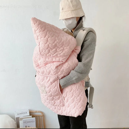 Winter Stroller Blanket - Fleece Warm Baby Blanket, Newborn Swaddle, and Windproof Cloak
