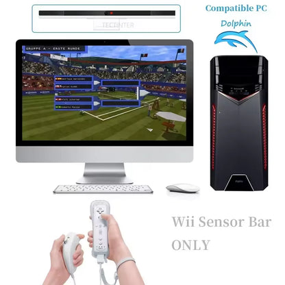 Wii Motion Sensor Receiver Bar - USB Infrared Replacement with Extension Cable for Nintendo Wii & Wii U