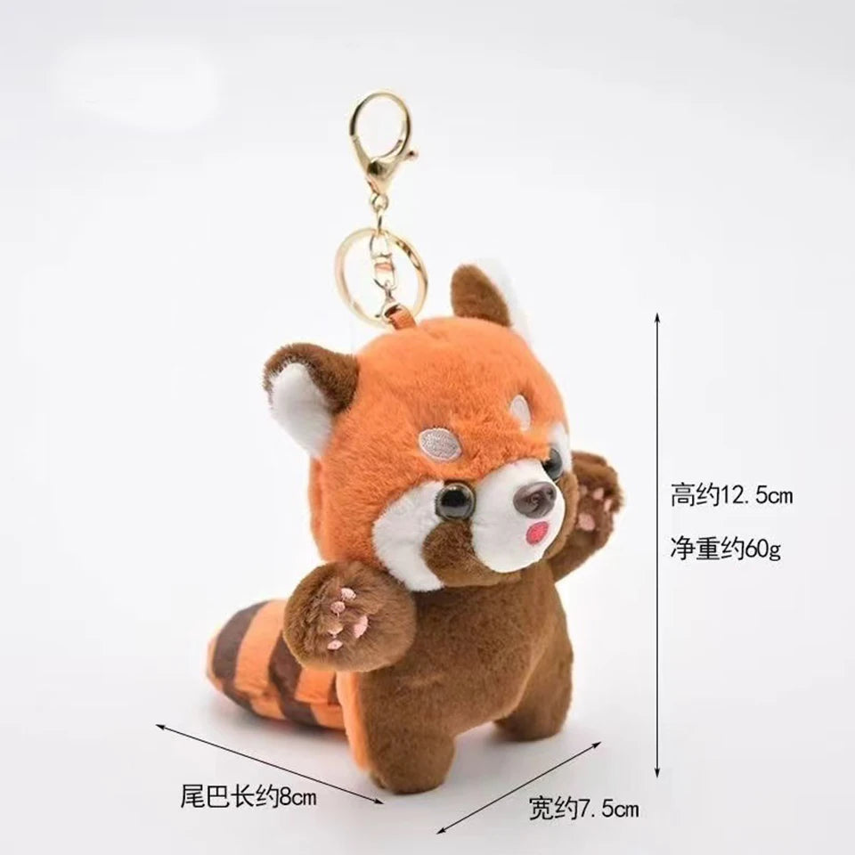 Yupsk Red Panda Plush Keychain - Cute Cartoon Stuffed Animal Pendant for Backpacks and Gifts