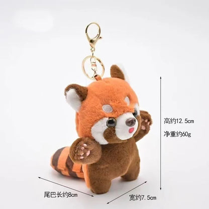 Yupsk Red Panda Plush Keychain - Cute Cartoon Stuffed Animal Pendant for Backpacks and Gifts