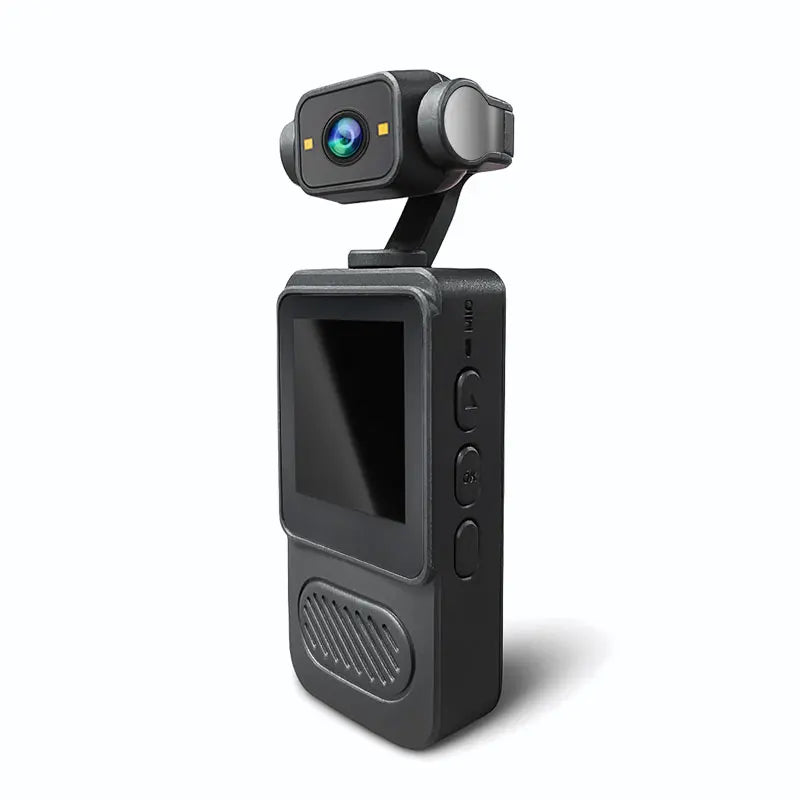 1080P Wearable POV Camera - 360° Rotating Lens Sports Recorder with Windproof Audio for Motorcycle & Outdoor Use