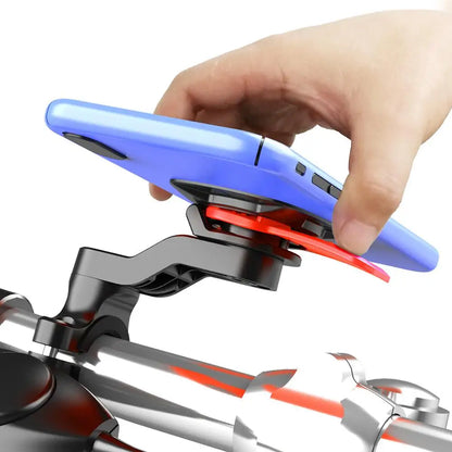 QUAD-LOCK Motorcycle & Bike Phone Holder — 360° Rotatable Navigation Stand with Secure Mount Bracket