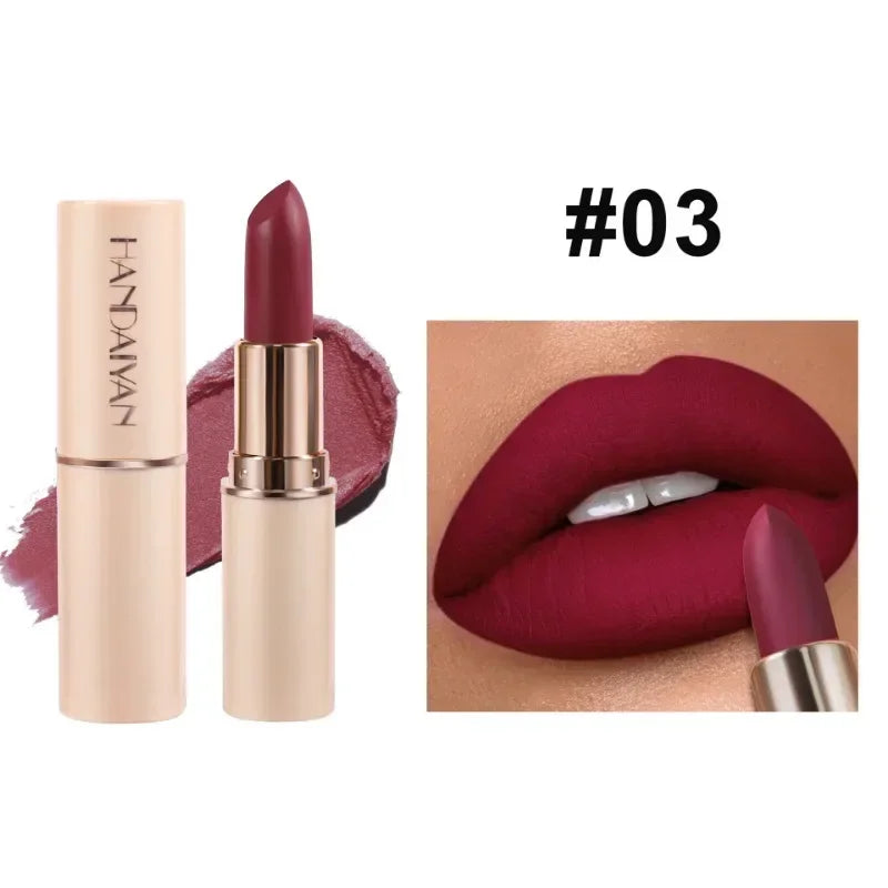 Deep Red Matte Lipstick – 8 Colors, Waterproof, Non-Stick Cup, Velvet Lip Balm, Dark Red Lipsticks for Easy Application