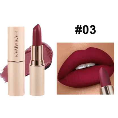 Deep Red Matte Lipstick – 8 Colors, Waterproof, Non-Stick Cup, Velvet Lip Balm, Dark Red Lipsticks for Easy Application