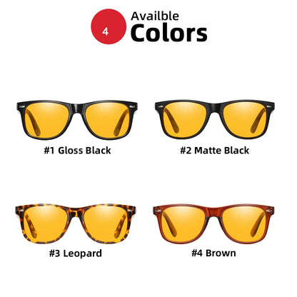 VIVIBEE Blue Light Blocking Glasses – Night Vision Square Computer Eyewear for Men & Women