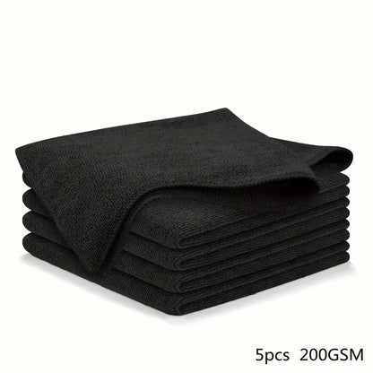 5/10/20pcs Light Gray Kitchen Towels – Ultra-Fine Fiber Cleaning Cloths, Soft, Absorbent & Stain-Removing Set