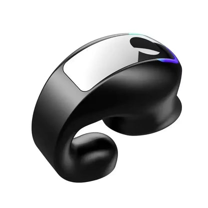BT Wireless Earphone - Mini Clip-On Monaural Bone Conduction TWS Headset for Business & Everyday Use