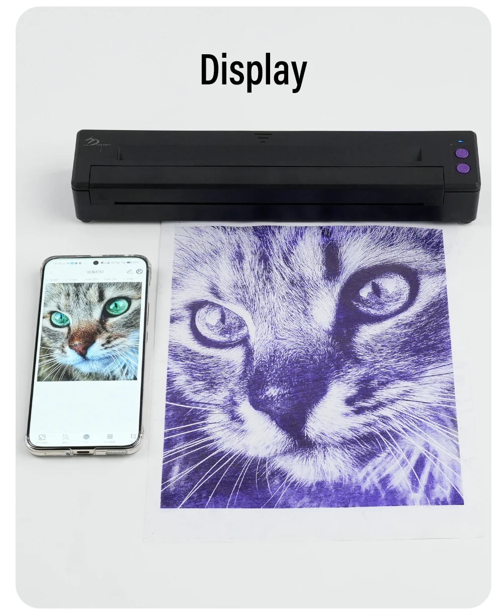 P19 Tattoo Transfer Wireless Stencil Printer – Automatic Fast Printing Portable Device for Small Businesses