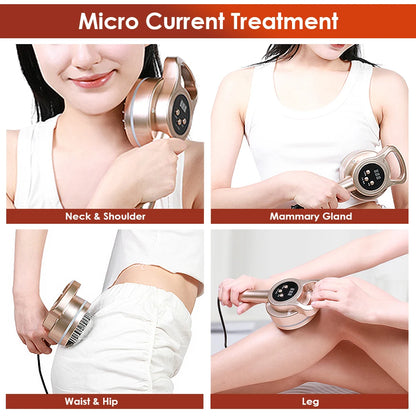 Electric Meridian Brush with Heating – Slimming Anti-Cellulite Fat Burner, Micro-Current Guasha Lymphatic Drainage Massage