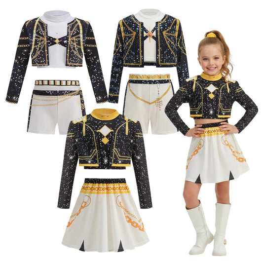Girls Pop Singer Costume – Fashion Stage Performance Dress-Up Outfit for Shows & Parties