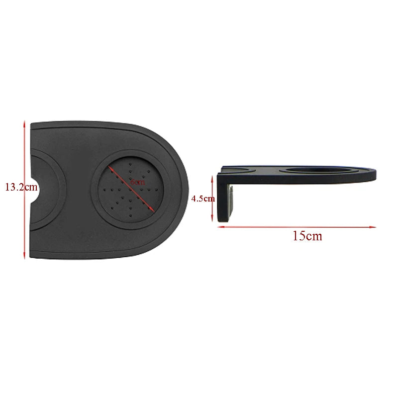 High Quality Silicone Espresso Tamper Mat – Slip-Resistant Rubber Corner Pad (No Tamper Included)