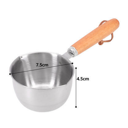 Stainless Steel Saucepan – Hot Oil & Milk Pan for Boiling, Melting & Kitchen Cooking