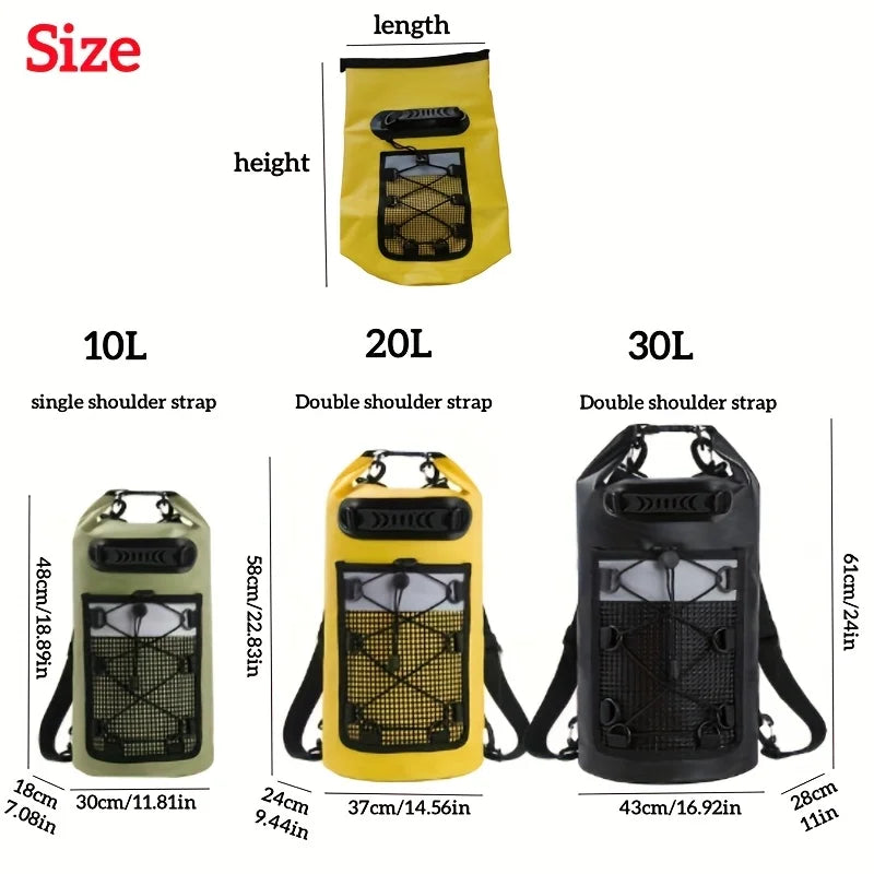 Waterproof Dry Bag Backpack 10L/20L – PVC Swimming Pack for Kayaking, Trekking, Boating, Surfing & Outdoor Use