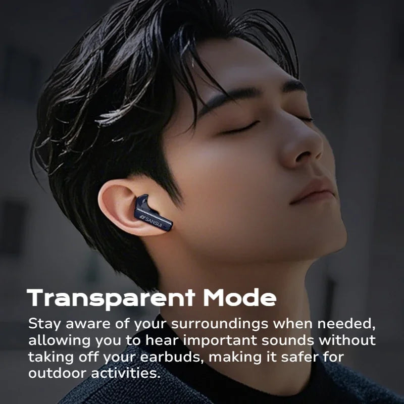 Sansui ANC Bluetooth TWS Earbuds – True Wireless Earphones with -52dB Active Noise Cancelling, Bluetooth 5.4, 6 Mics & HD Calls