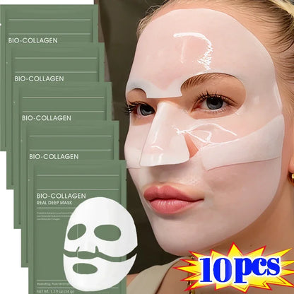 Bio Collagen Facial Mask – Deep Hydrating, Pore-Shrinking, Firming & Brightening Korean Skin Care