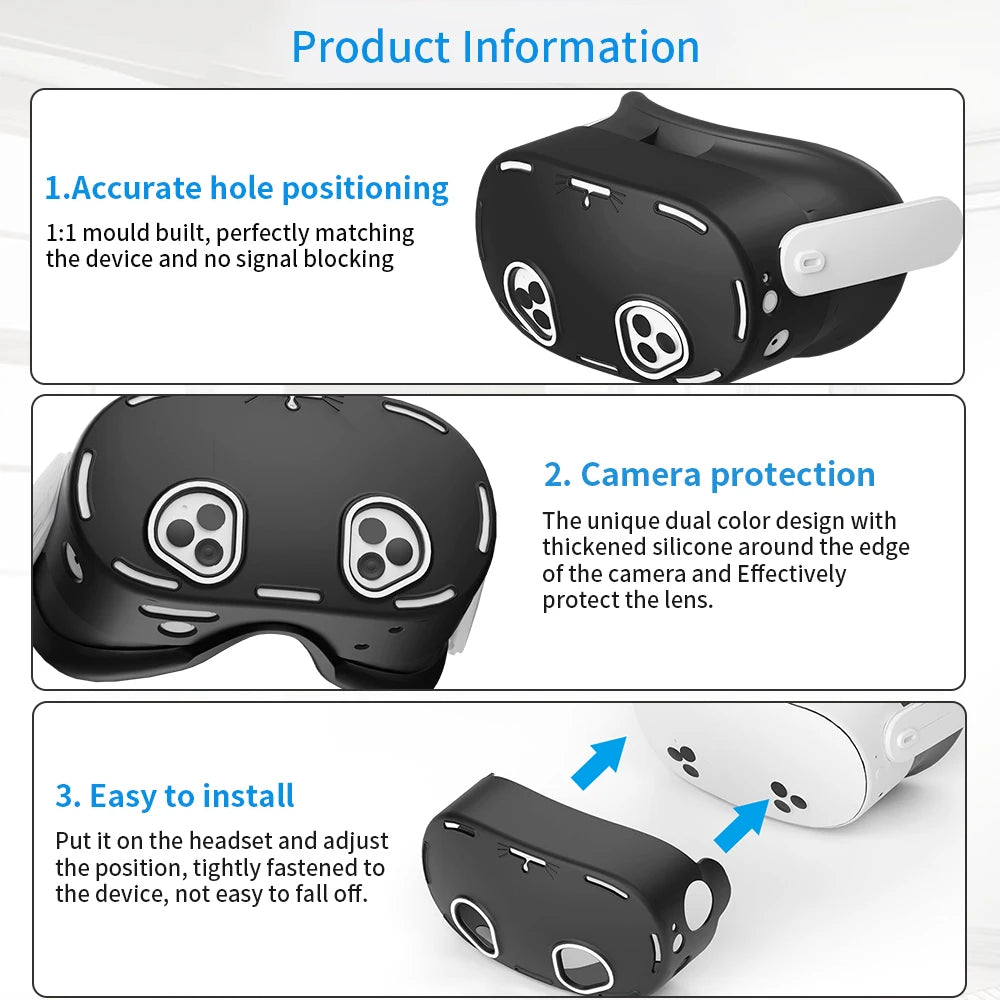 5-Pack Durable Soft Silicone Protect Cover Set for Meta Quest 3S – VR Accessories Kit, Christmas Gift