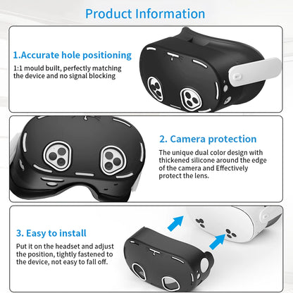 5-Pack Durable Soft Silicone Protect Cover Set for Meta Quest 3S – VR Accessories Kit, Christmas Gift