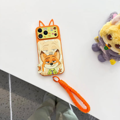 Cute 3D Nick & Judy Cartoon Phone Case – Protective Cover for iPhone 14/15/16/17 Series