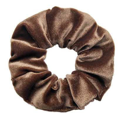 10/6/1Pcs Velvet Hair Scrunchies Set for Women – Solid Color Elastic Ponytail Hair Bands & Headband Accessories (Black Pack)