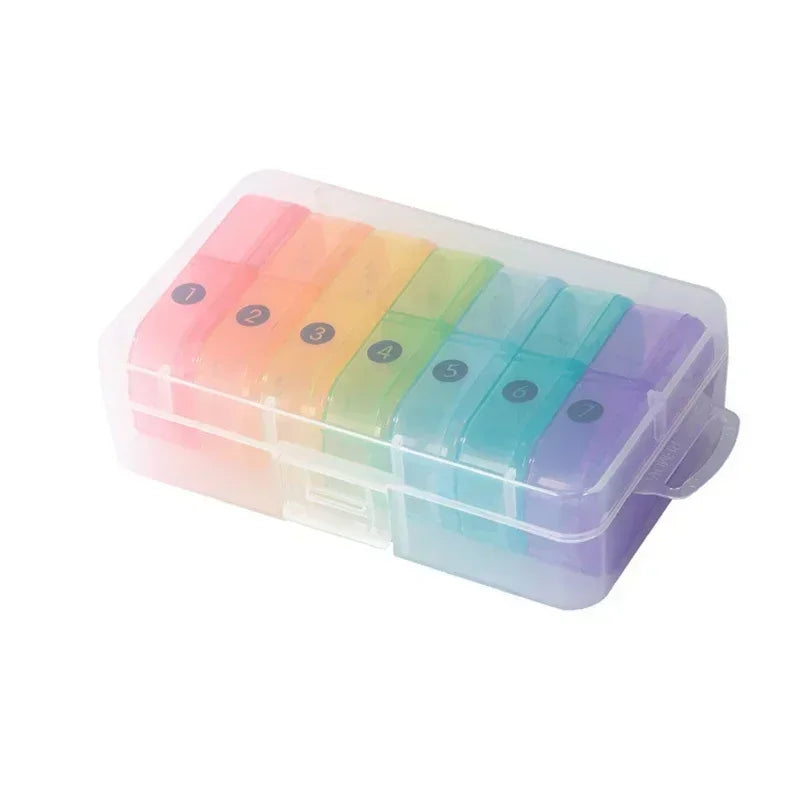 Weekly 7-Day Pill Organizer Box – Portable Medicine & Tablet Storage with Secret Compartments for Travel