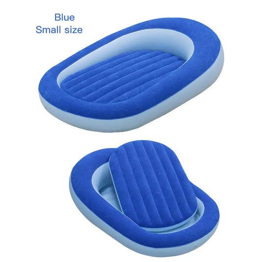 2023 Portable Inflatable Children’s Bed – Foldable Flocking Travel & Outdoor Split Air Mattress