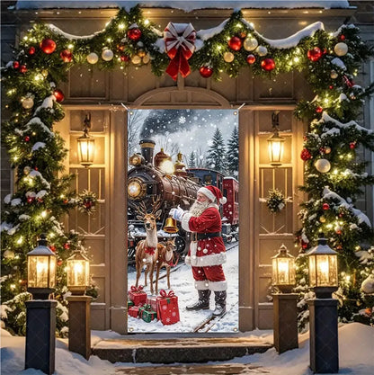 Christmas Hanging Door Banner – Antithetical Couplet Wall Decoration for Merry Christmas 2026 Party & Xmas Gift