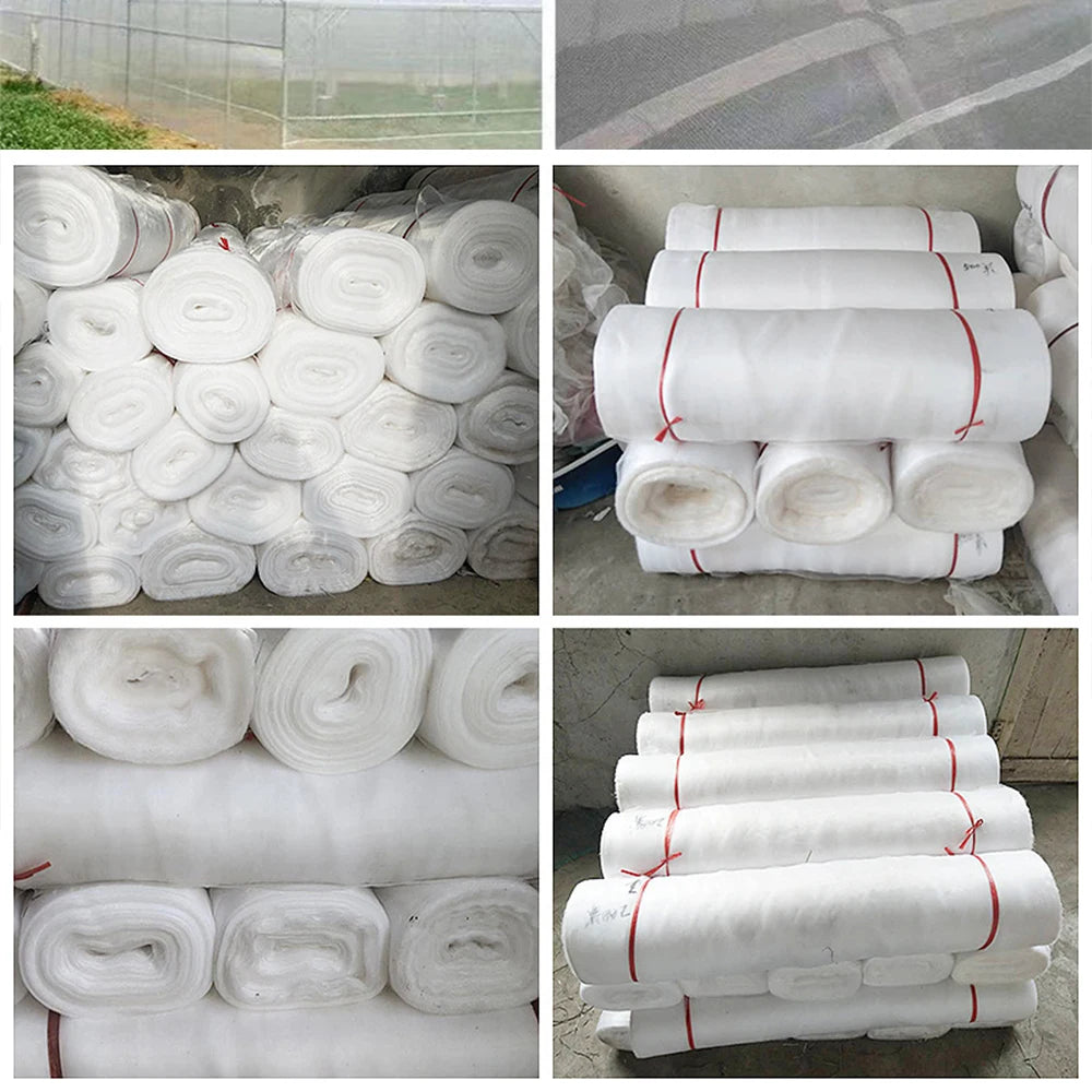 White 60 Mesh Garden Insect Netting – Greenhouse Protection Cover for Plants, Vegetables, Pest & Bird Control