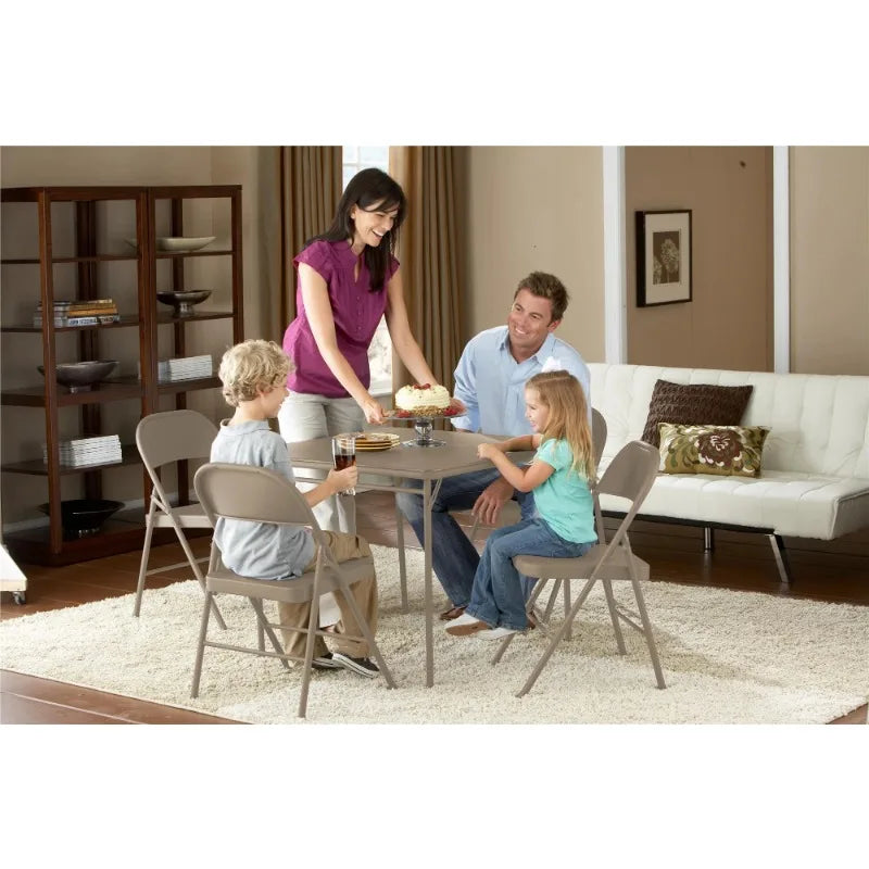 Mainstays 4-Pack Steel Folding Chairs – Beige Outdoor & Indoor Seating