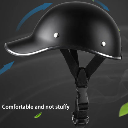 New Baseball Helmet Motorcycle Half Cap - Classic Bike & Scooter Helmet for Men & Women, Anti-UV Safety Hard Hat for Mountain Cycling