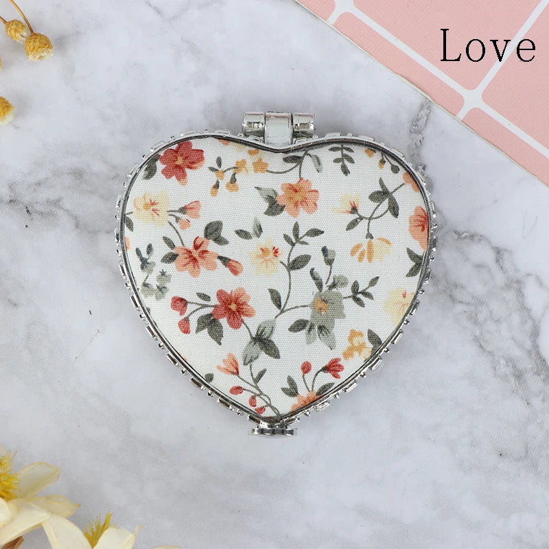 Foldable Mini Square Makeup Mirror - Double-Sided Compact Pocket Vanity Mirror