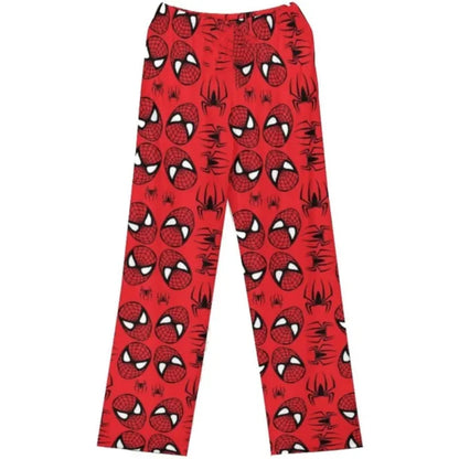 Hello Kitty Spider-Man Cotton Pajama Pants | Loose Cartoon Sleep Bottoms for Women and Men | Comfortable Lounge Wear for Girls