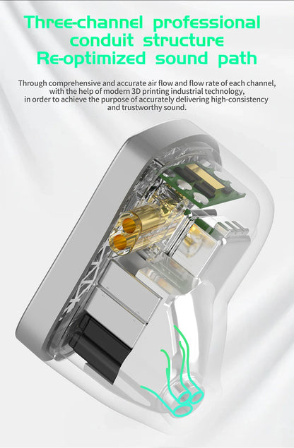 KZ AS16 Pro In-Ear Earphones – 16BA Balanced Armature HIFI Bass Noise-Cancelling Sport Headset