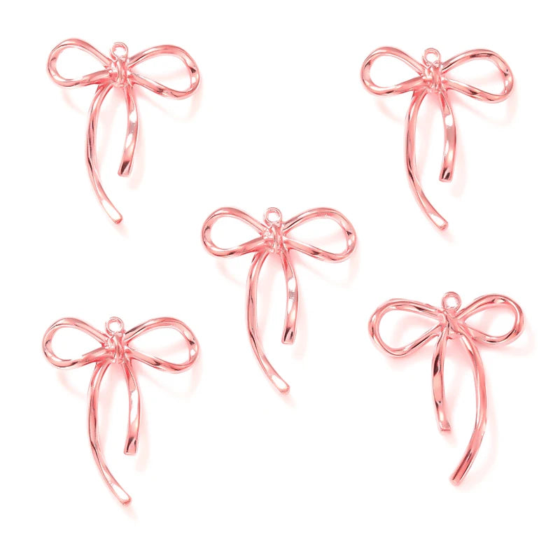 20pcs Bow Knot Charms - 20x25mm Pendant Beads for DIY Bracelet & Necklace Jewelry Making