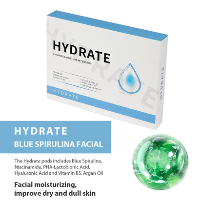CO2 Glam Pod for Bubble Facial – Aqua Facial Skincare Pods with CO2 Serum Gel for Spa Treatment and Revive