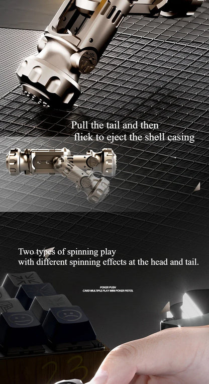 Stun Grenade Fidget Spinner & Mini Toy Gun – Ejectable Shell Stress Relief Finger Toy for Adults & Kids Gift