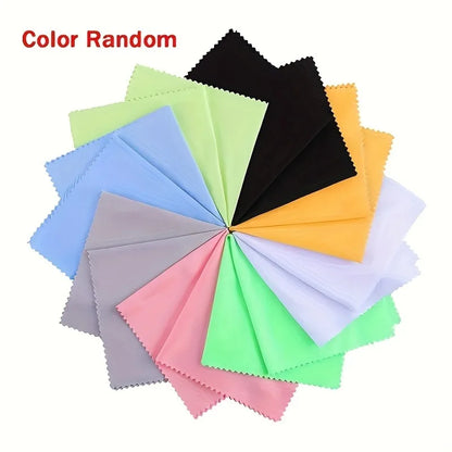 50-Piece Microfiber Cleaning Cloth Set – Reusable, Thick, Soft, Unscented Cloths for Glasses, Camera Lenses, and Smartphone Screens