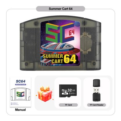 EPICJOY SummerCart 64 – 32GB Open Source N64 Game Card for Nintendo 64 Console, 5400+ Games & 64DD Support