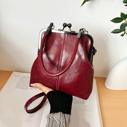 Vintage Brown Women’s Handbag – PU Leather Designer Shoulder & Crossbody Bag